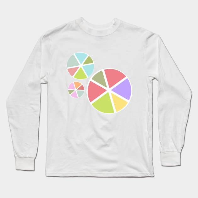 Colorful Rainbow Wheels Long Sleeve T-Shirt by GoodyL